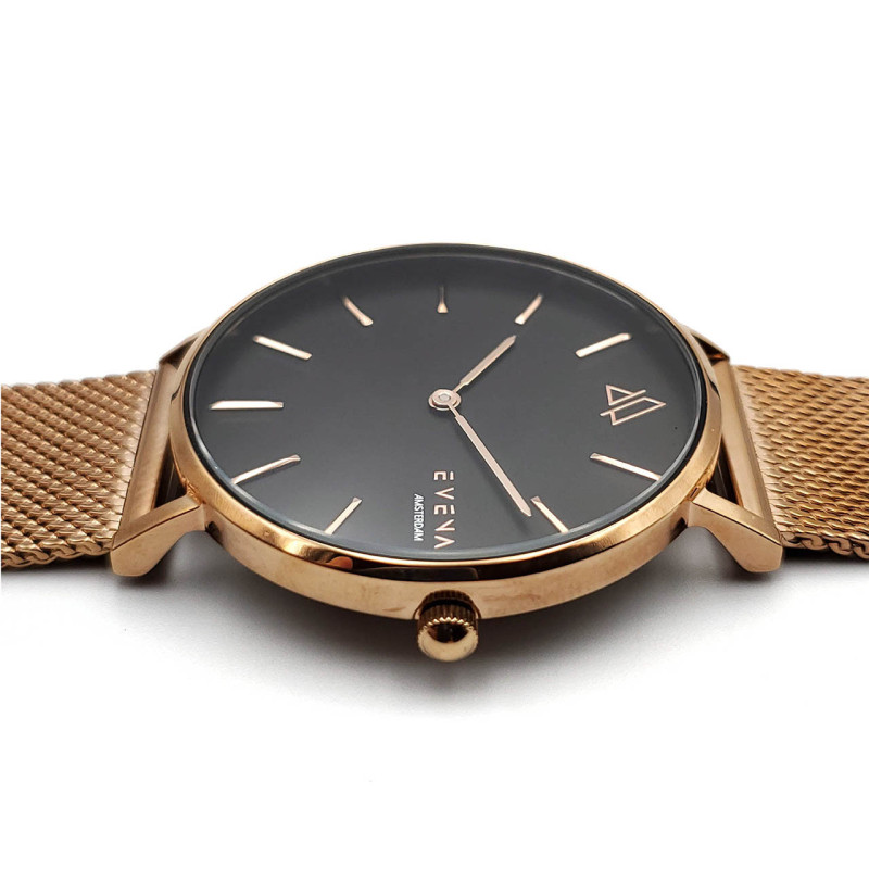 RELOJ DE CUARZO 36 MM EVENAR ETERNITY SERIES ORO ROSADO