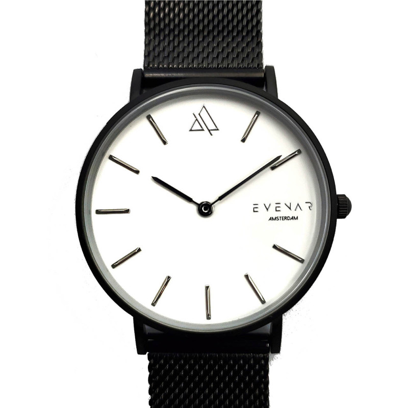 RELOJ DE CUARZO 36 MM EVENAR ETERNITY SERIES NEGRO