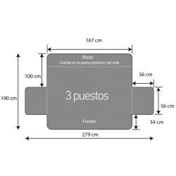 COBERTOR PARA SOFÁ 3 PUESTOS COUCH COAT