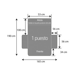 COBERTOR PARA SOFÁ 1 PUESTO COUCH COAT