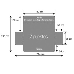 COBERTOR PARA SOFÁ 2 PUESTOS COUCH COAT