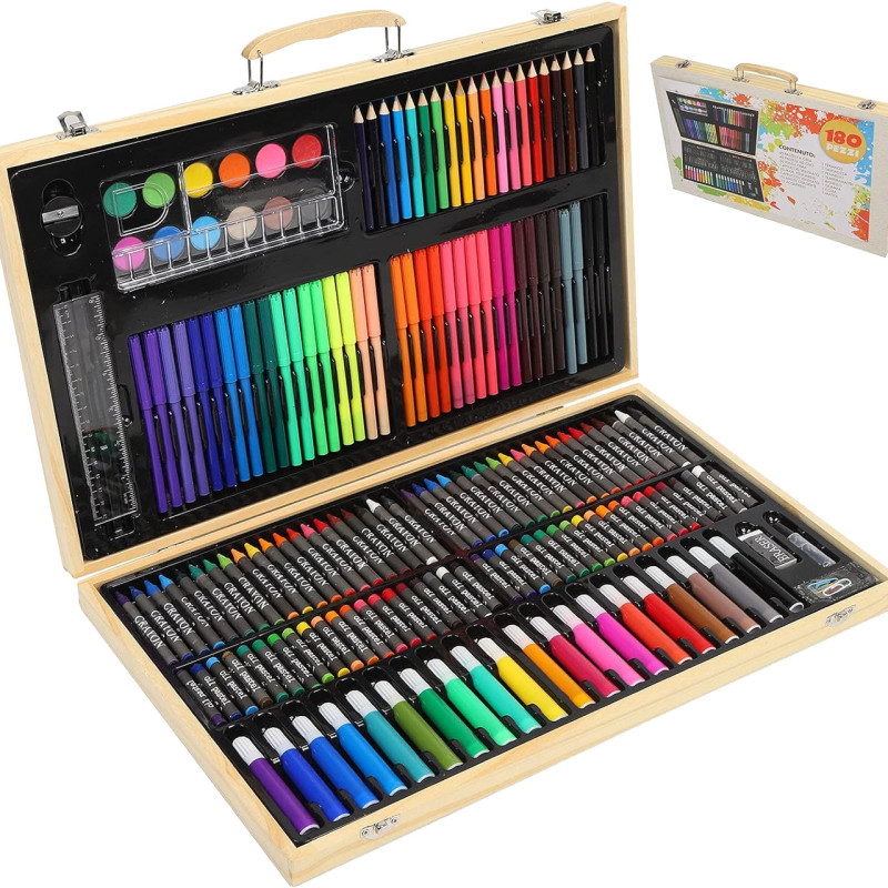 KIT DE PINTURA PARA NIÑOS 180 PZ