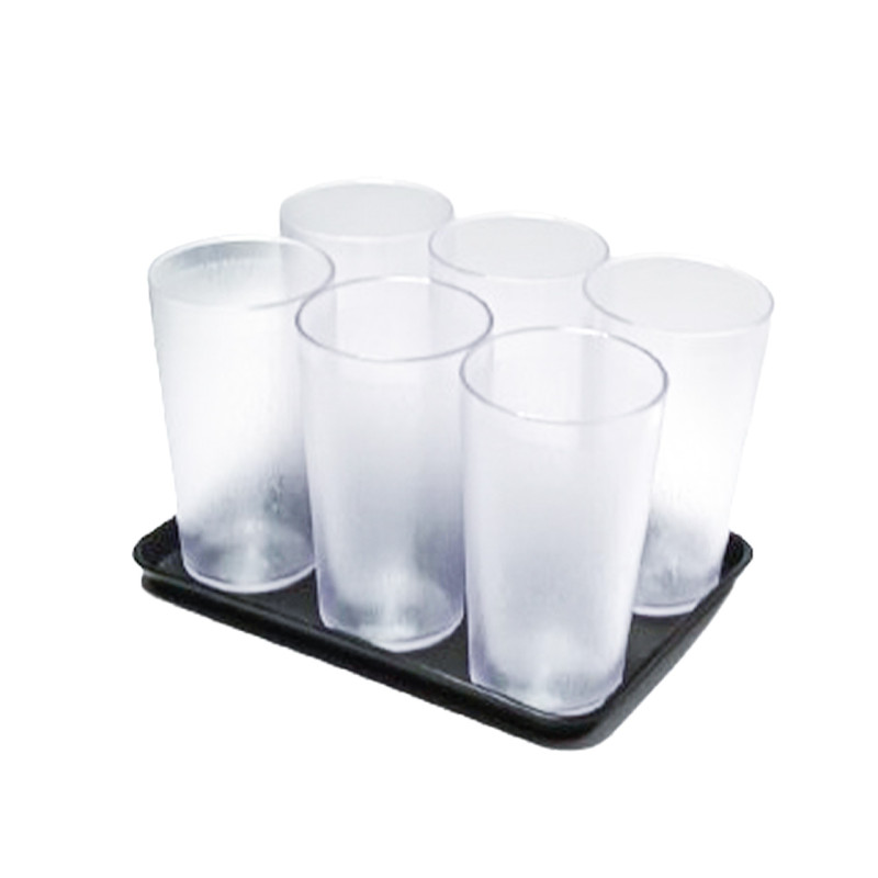 VASOS 6 PZ 355 ML AMBAR