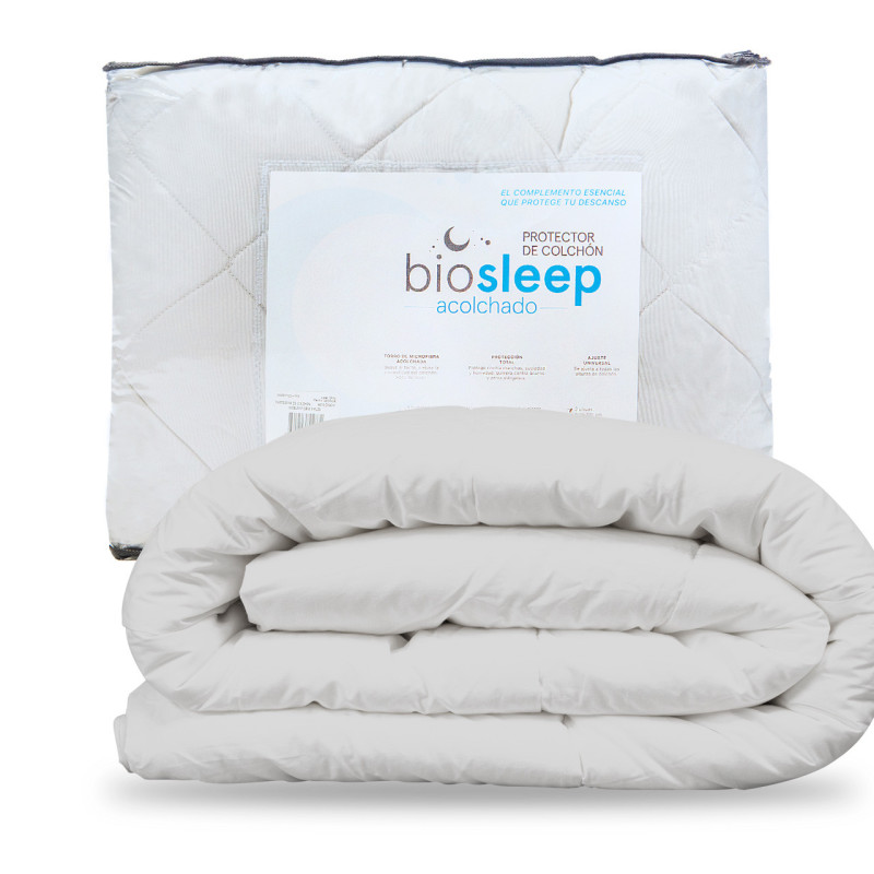 PROTECTOR DE COLCHON ACOLCHADO BIOSLEEP 1 1/2 PLAZAS