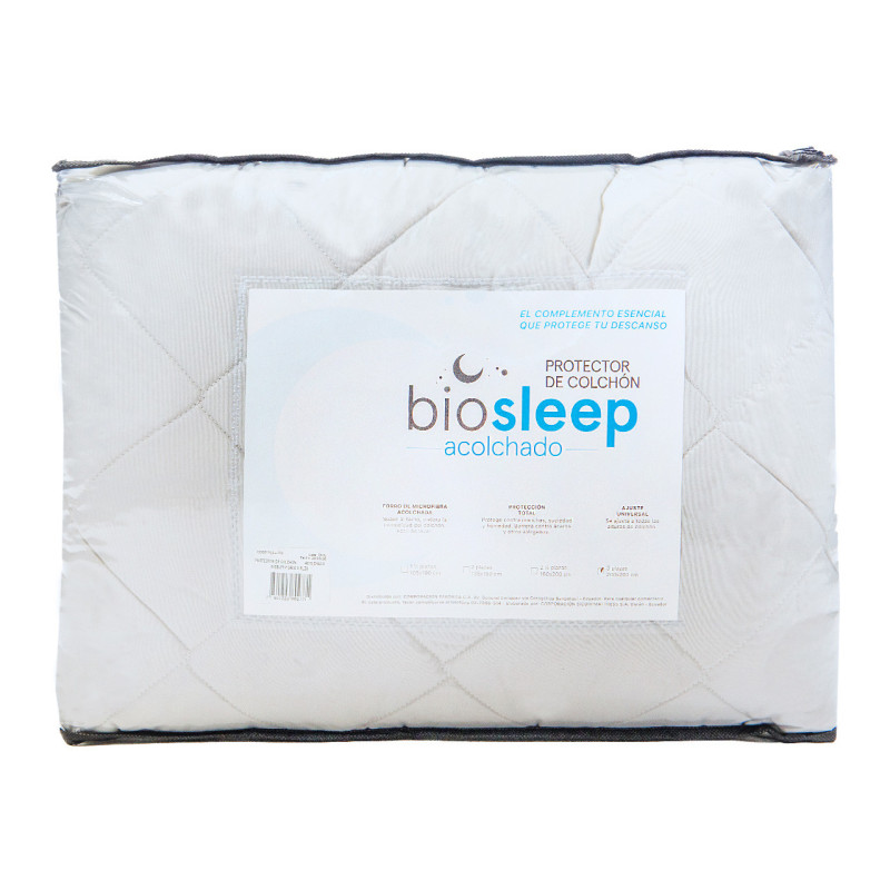 PROTECTOR DE COLCHON ACOLCHADO BIOSLEEP 2 PLAZAS