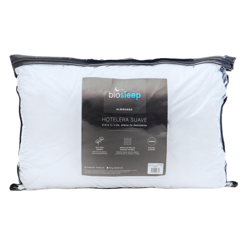 ALMOHADA HOTELERA SUAVE BIOSLEEP 70X50 CM