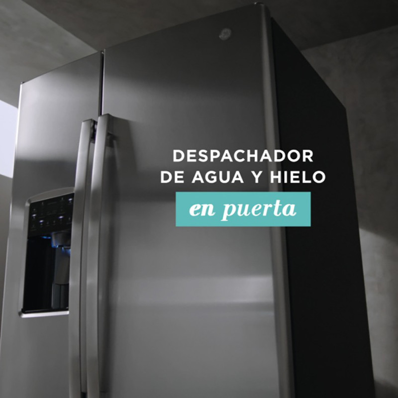 REFRIGERADOR SIDE BY SIDE 615 LITROS GENERAL ELECTRIC PROFILE PQL22LEKFSS INOX