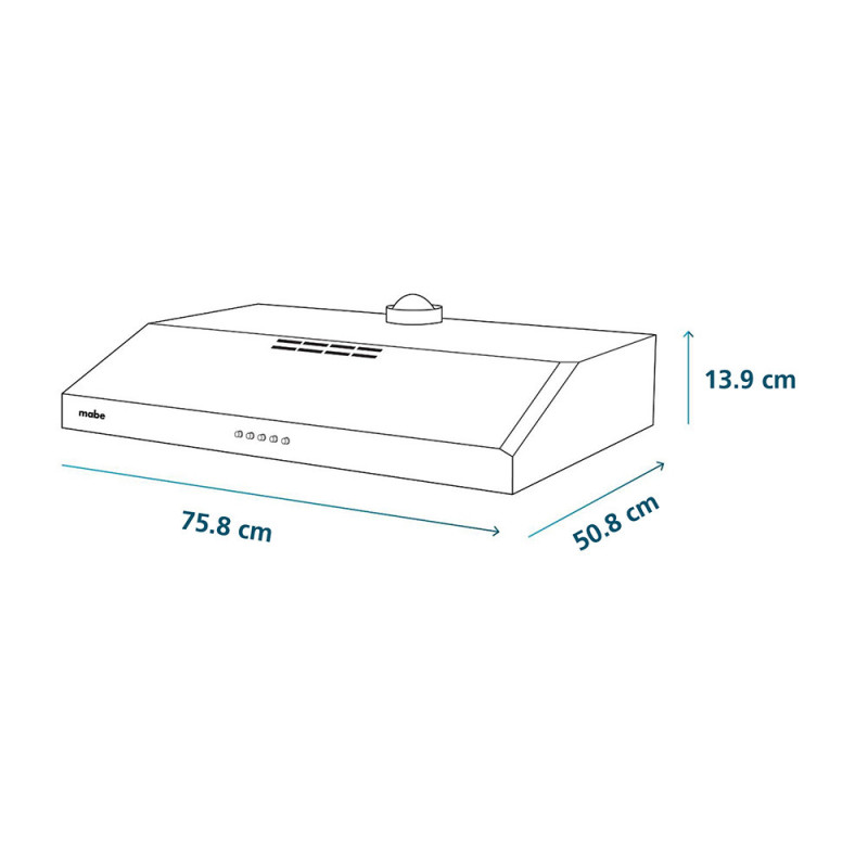 CAMPANA 76 CM MABE CMPUV761SSX0 INOX