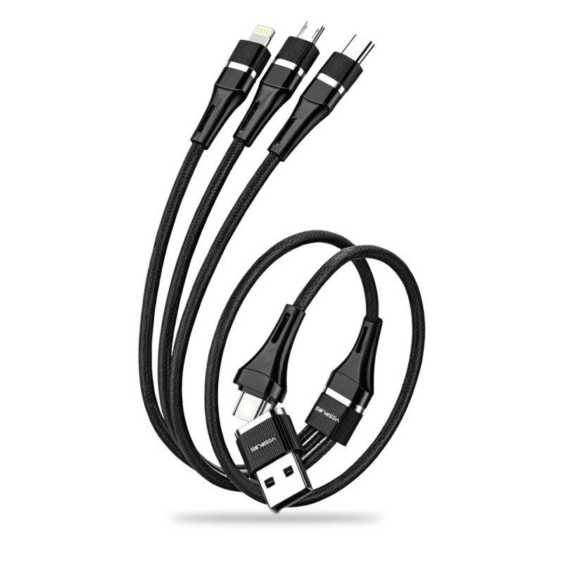 CABLE DE CARGA 3 EN 1 YESPLUS YS837