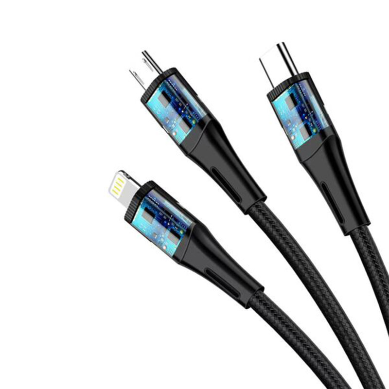 CABLE DE CARGA 3 EN 1 YESPLUS YS837