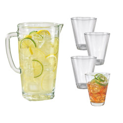 SET DE 4 VASOS CON JARRA CRISTAR VITRO 9621ELCPT